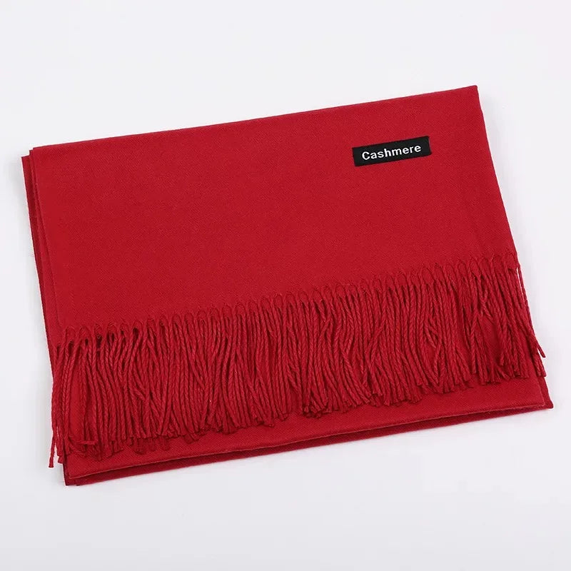 High-quality Women Customised Imitation Cashmere Polyester Winter Scarf