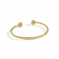 WMST163 925 Sterling Silver Adjustable Bangle Bracelet Fashion Simple Open Bangles Two Bead Cuff Jewelry Women