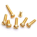 TGR DIN 84 ISO 1207 Solid Brass Slotted Cheese Head Machine Screw - M2 to M10 Metric Precision Brass Fastener - OEM Factory