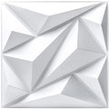 Modern Interior Custom PVC Panel 3D Diamond Shape Matte White Waterproof Plastic Wallpaper for Villa Interior Wall Decorative