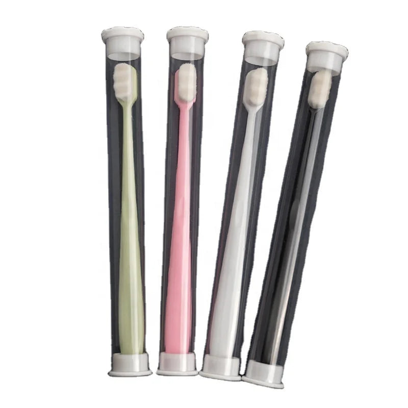 Wholesale Super Fine Soft Hair Eco-friendly Micro Nano Toothbrushes with 20000 Ultra Soft Bamboo Charcoal Bristles
