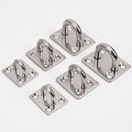 Customizable 304 Stainless Steel Square Door Buckle Ring Polished Fixed Buckle Marine Eye Plate Sunshade Sail Accessories for