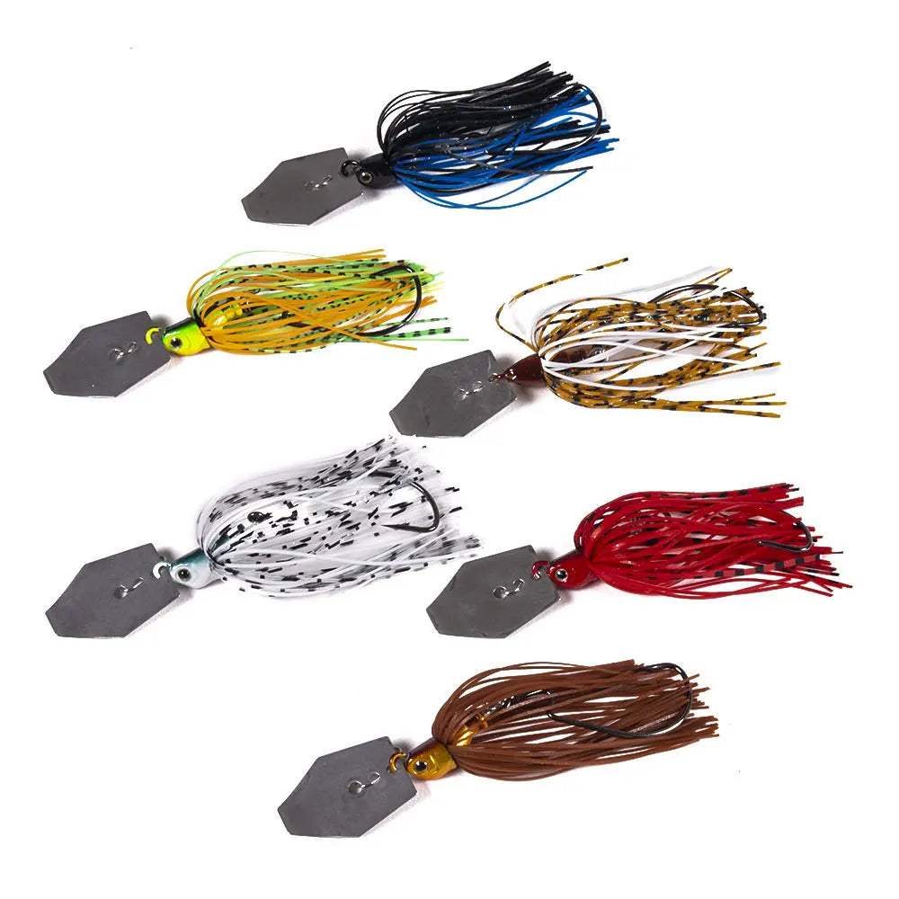 Silicone Skirts Fishing Spinner Baits Buzzbaits Fishing Lures Squid Rubber Skirt with High Carbon Steel Assist Hooks