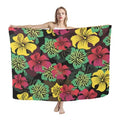 Wholesale Ladies Beach Sarongs Pareo Womens Semi-Sheer Swimwear Cover Ups Short Skirt Polynesian Sarong Hawaiian Lavalava Sarong