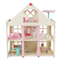 COMMIKI DIY Kit Doll House Bigger for Girl OMG Miniature Furniture Toddler Doll House Real Doll House