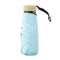 Compact Manual Control Folding Umbrella Lightweight Pongee Mini Parasol for Outdoor Sun Rain Travel Purse