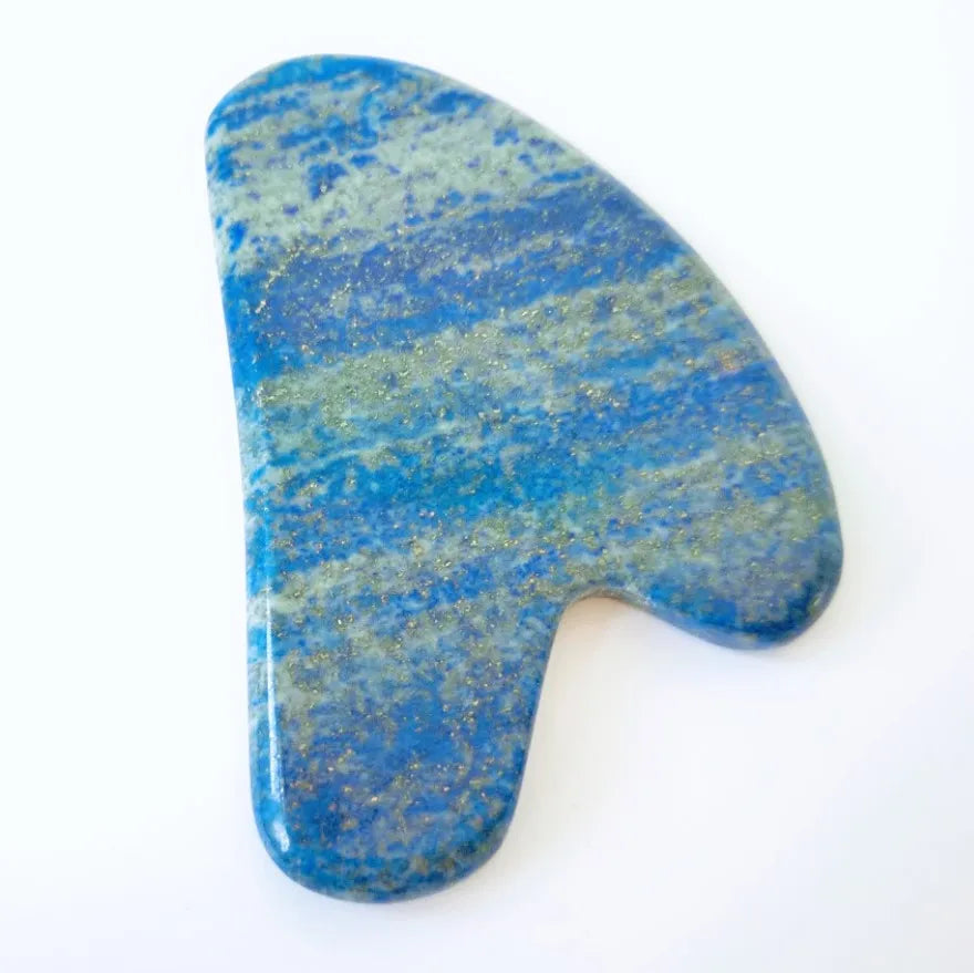 Huiying Good quality lapis luzil guasha tool good for health body equipment board heart shape
