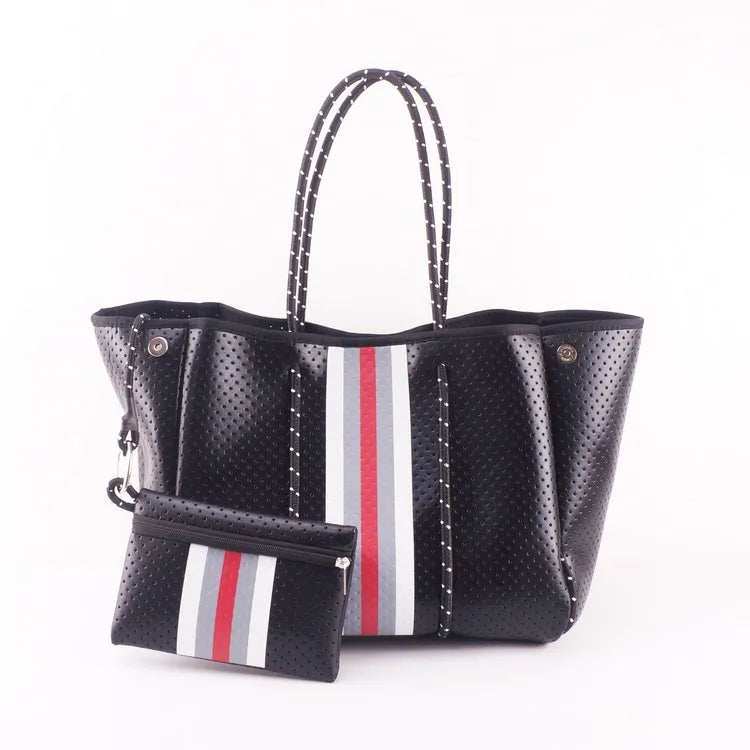 Wholesale Customization Large Capacity Portable Neoprene Tote Bag Durable Handbags Beach Bag