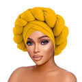 Hair Plain Stretchy African Head Wraps Big Braid African Turban Cap Headscarf Beanie Cover  Bonnet Twist Turban for Women