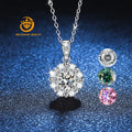 Wholesale 925 Sterling Silver Pass Diamond Tester Excellent Cut 1 Carat D Color Moissanite Wedding Clavicle Necklace for Women