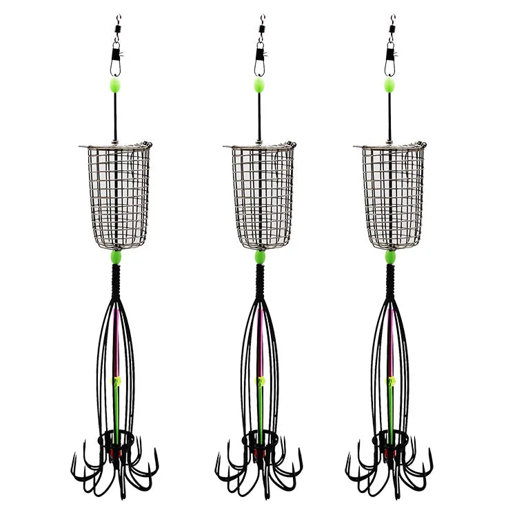 Factory Wholesale High Quality Barb Octopus Bait Cage for Octopus Hook Cage MegaBDM