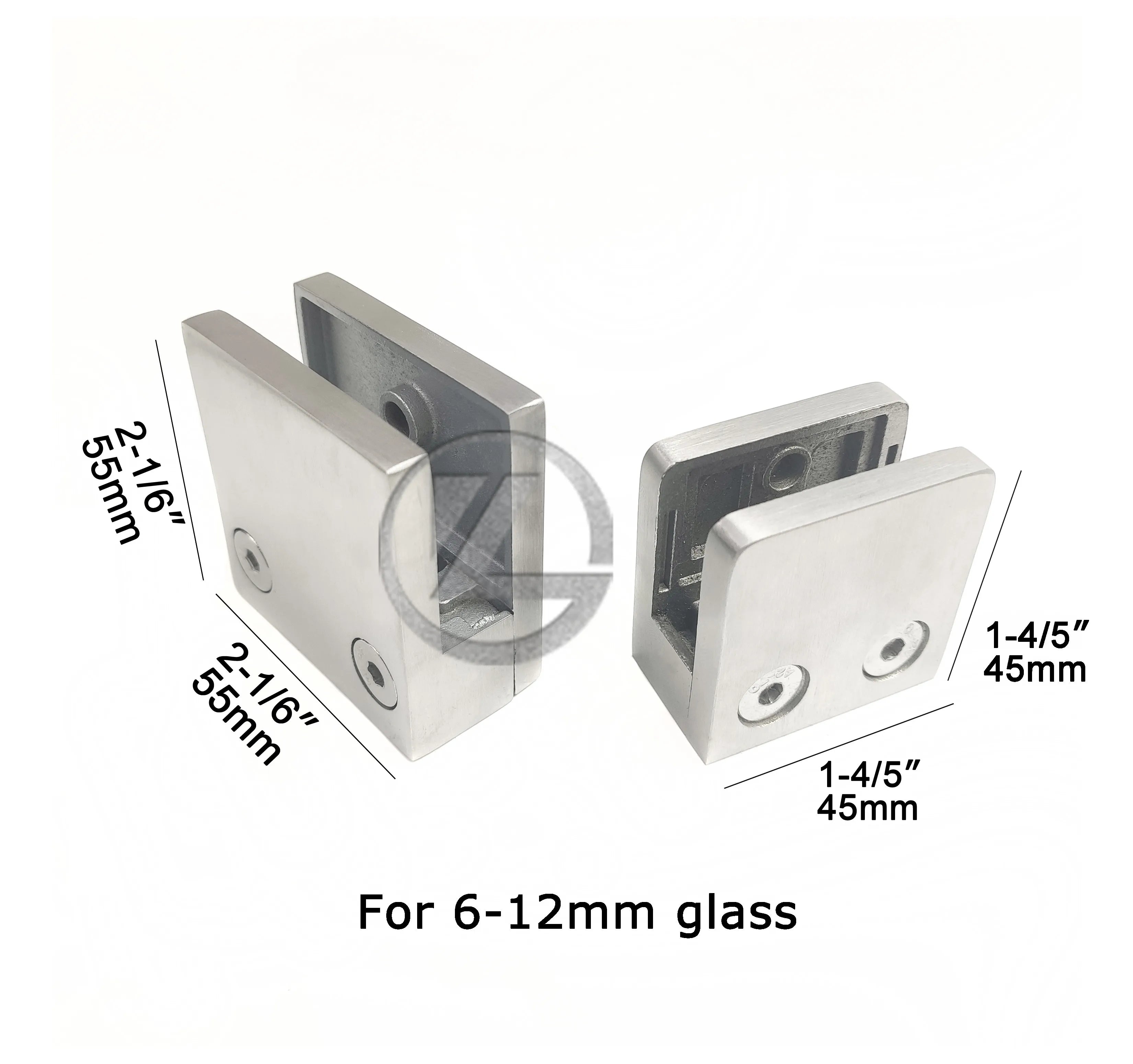 Y L New Design 316 Large Square Glass Clamp Glass Railing Clamp Metal Wall Bracket