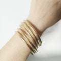 Zooying Silicone Gold-Leaf Bracelet Gold Foil Silver Leaf Temple Prayer Bangle Jelly Silicone Glitter Bracelet