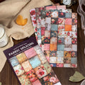6 Stickers Per Pack Fabric Patchwork Series Retro Collage Theme Handbook Material Decorative Stickers 6 Models