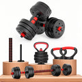 Hot Selling Fitness Equipment Dumbbell 2 in 1 40kg Adjustable Gym Equipment Dumbbell Barbell Set