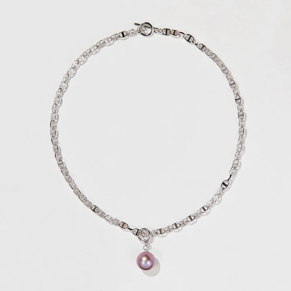 Freshwater Pearl AAAAA Grade Potato Shape Luxury Customizable Choker Necklace Set Purple Pearl