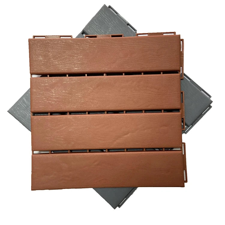 Quick and Easy Instalaton All Weather Use Outdoor Flooring Patio Floor Decking Tiles Dark Grey