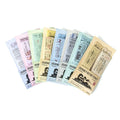 50pieces/pack Retro Strip Ticket Sticker Package Journey Ticket Series Journal Material Stickers Decoration 8Models
