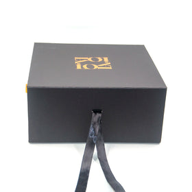OEM Custom Collapsible Packaging Black Rectangular Magnetic Folding Paper Gift Box