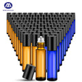 Mingxin Wholesale New Style Amber and Blue Frasco Com Rolo Empty Glass Perfume Roller 10Ml Roll on Perfume Bottle