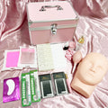 QC Lash Practice Starter Lash Kits Eyelash Extension Training Kit pink Black Makeup Bag Eyelash Extension Beginner Lash Kits