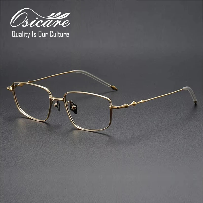 Korean Style Atomic Luxury Brand Eyeglasses Y2k Eye Glass Eyewear Classic Optical Frames Wholesale Gold Titanium Glasses Frames