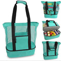 Promotional Christmas Gifts 2 in 1 Mesh Beach Tote Bag with Detachable Beach Cooler