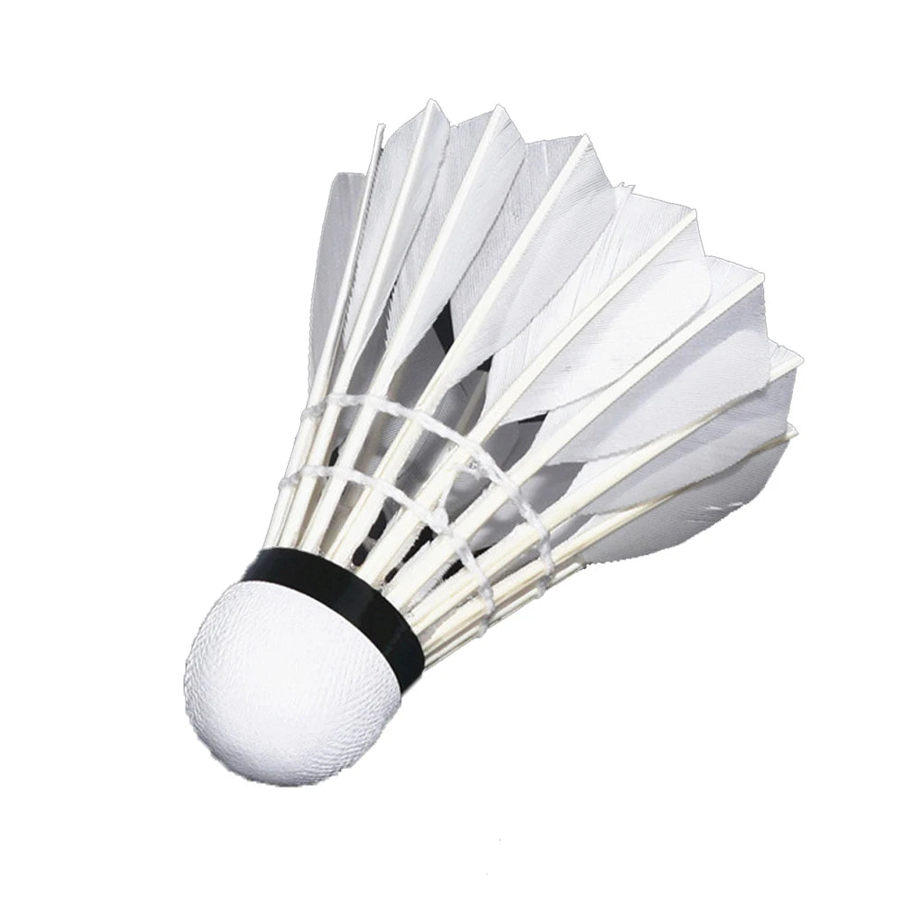 Accurate & Stable Advanced Training Goose Feather Ball Badminton Shuttlecocks 76-78 Speed 160g 12 Pack