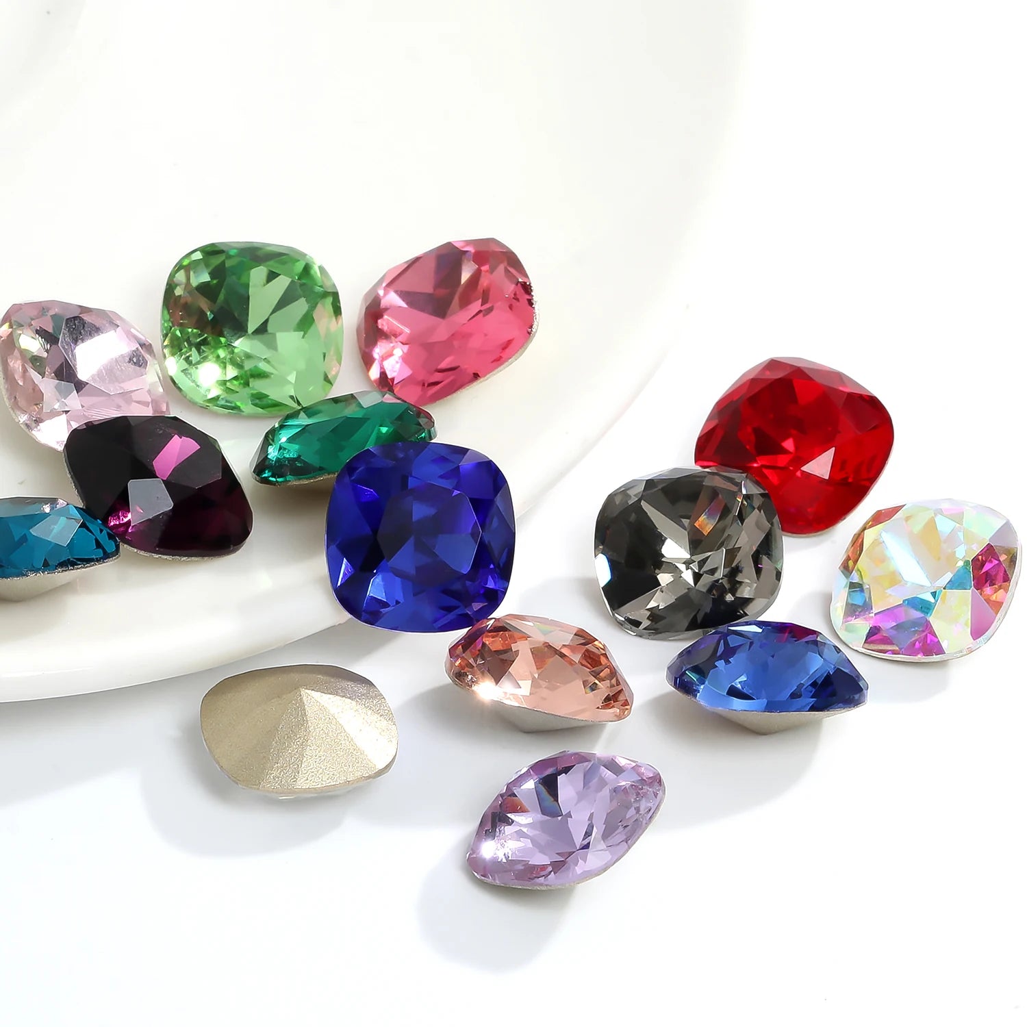 Xichuan Wholesale Cushion Pointback Rhinestone K9 Glass Fancy Stone Loose Glass Design DIY Clothes Bags Shoes