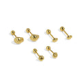 S925 Sterling Silver Irregular Bean Nature Texture Bead Earring Stud Screw Backs Cartilage Stud Earrings Screw Back-bead Earring