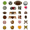 Wholesale  Fashion Sport  Embroidered Iron on Gold Edge Volleyball Basketball Football Ball Chenille  Patch