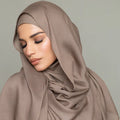 Perfect Matching Color Breathable Plain Light Weight Rayon Modal Twill Cotton Woven Modal Hijab Scarf