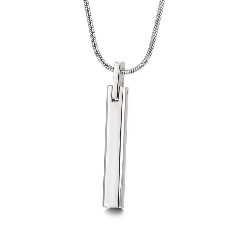 Kalen Unisex Minimalist Stainless Steel Silver/Gold/Black Bar Shape Pendant