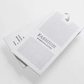 Customised White Thick Paper Label Luxury Embossed Print Swing Tags Custom hang Clothing Garment Paper Tag with String