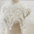 New Vintage Embroidery French Tulle Lace Fabric 100% Polyester Handmade Garment Customizable Color