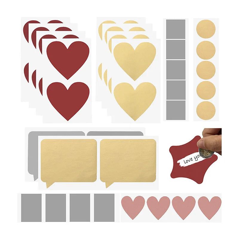 Wholesale DIY Scratch Film Stickers Scratch-off Magic Stickers Coated Scratch Cards Scratch Stickers