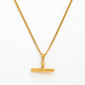 Joolim Jewelry Tarnish Free  18K Gold Plated Simple Toggle Bar Pendant  Stainless Steel Necklace for Women Jewelry Wholesale