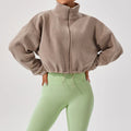 New Winter Outdoor Coat Women Full Zip Soft Lightweight Thermal Quick Dry Fleece Training Gym Jacket