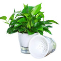 Flower Garden Planters Self Water for Indoor Plants Plastic Knitted Self Watering Plant Pot with Wick Cotton Rope