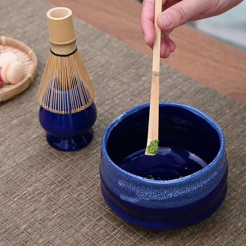 Wholesale Song Dynasty Tea Pot Gift Box Set Luxury Elegant Glass Matcha Bowl Bamboo Whisk Stand Tea Towel Eco-Friendly Matcha