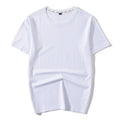 Wholesale Stretch Cool 100% Cotton Round Neck Short Sleeve   T-shirt Solid Color T-shirt Men's Summer T-shirt