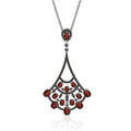 W0317 Abiding Fine Jewelry Multi Natural Red Garnet Gemstone Pendant Elegant 925 Sterling Silver Fine Jewelry Pendant for Gift