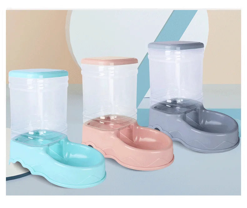 Pet Feeder Gravity Automatic Dog Cat Water Drinking Food Feeder Dispenser for Small Medium Dog Pets Puppy Kitten