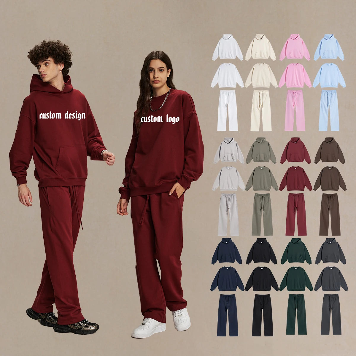 Popular Streetwear Heavy Weight Oversize Male Hoodies 58 Cotton 42 Polyester Hoodies Drop Shoulder Plain Terry French Hoodies