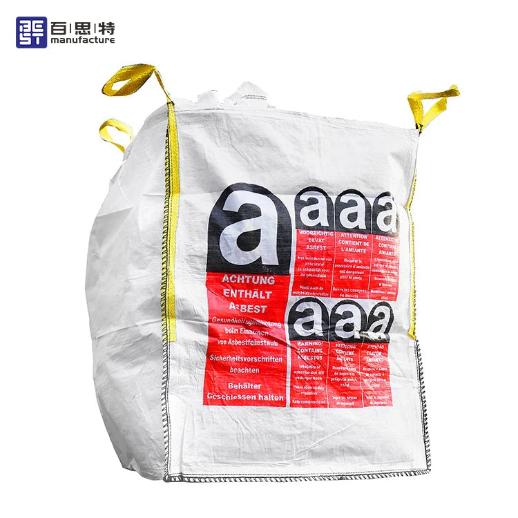 Best Price Large Plastic Containers Ton Bag Dimensions Asbestos Big Bag Waterproof UN Fibc Bags