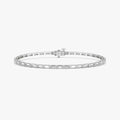 New Trendy Zirconia 925 Sterling Silver Baguette Tennis Bracelet