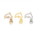 Factory Supply Good Quality 3 Colors Dolphin Shaped Metal Bag Keychains