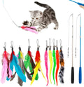 Europe America Best Seller Luxury Novelties 2pcs Retractable Cat Wand 10pcs Replacement Teaser Bell Hot Selling Cat Rubber