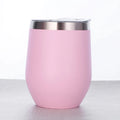 12 oz Double Wall Stainless Steel Insulated Coffee Wine Cup Sales Promotion  Wine Tumbler with Closure Lids Eco Friendly Tumbler