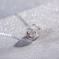 S925 Sterling Silver Cylinder Diamond Necklace with Zircon Cute Korean Style Wedding Jewelry Wholesale Temperament Collection